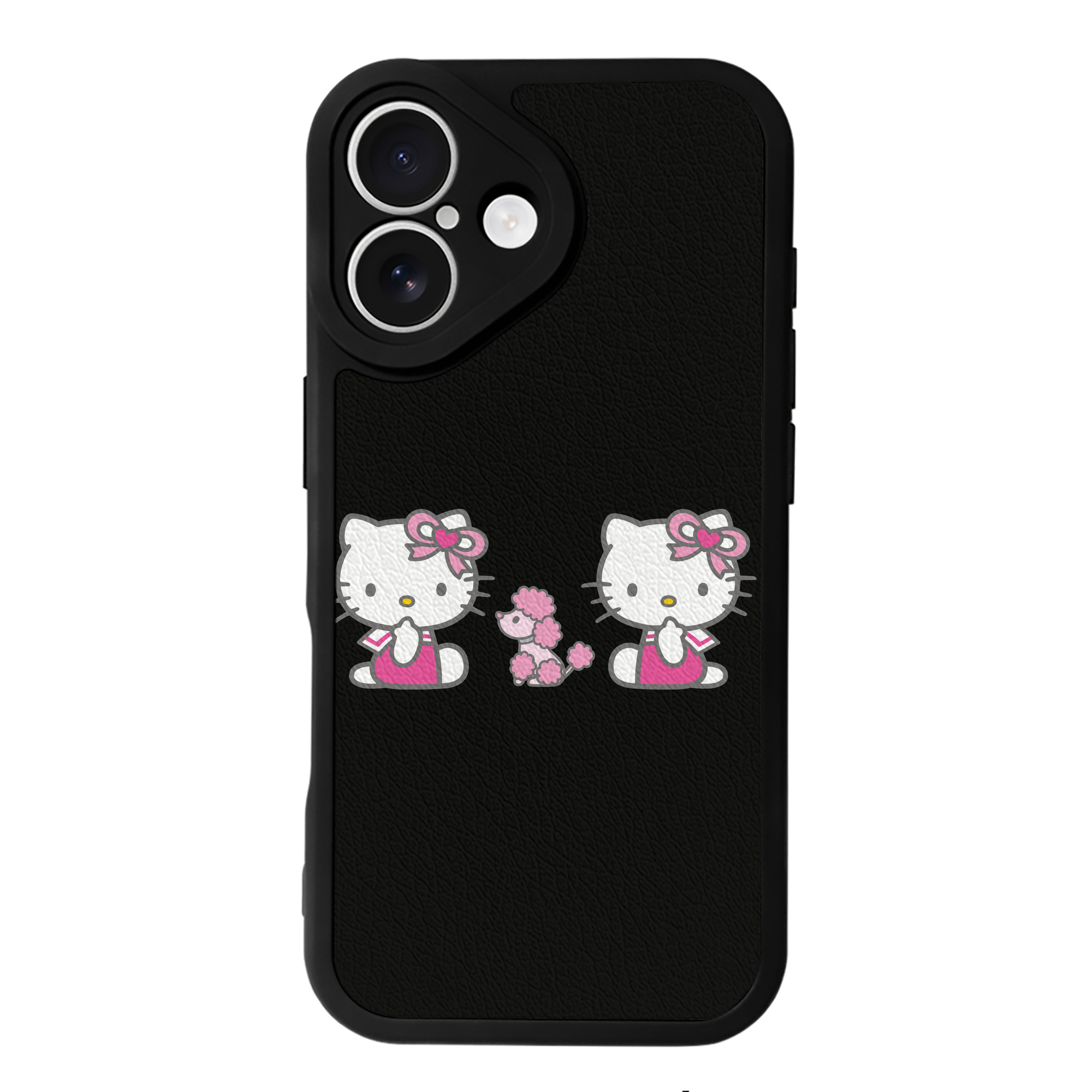 （画像用） Hello Kitty ハローキティ 【iPhone 16シリーズ対応】シリコンスマホケース（レザー調） 材質：シリコン